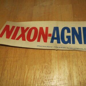 Vintage Nixon - Agnew Bumper Sticker